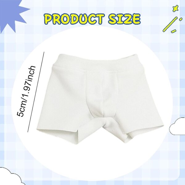 Elastische Unterwäsche für 1:6 Actionfigur – Hellery White Shorts 30 cm