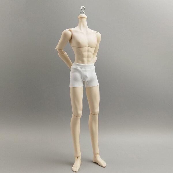 Elastische Unterwäsche für 1:6 Actionfigur – Hellery White Shorts 30 cm