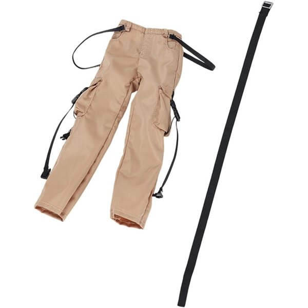 Stoffhose und Gürtel für 1:6 Actionfigur, lässiger Stil, Größe 12 Zoll