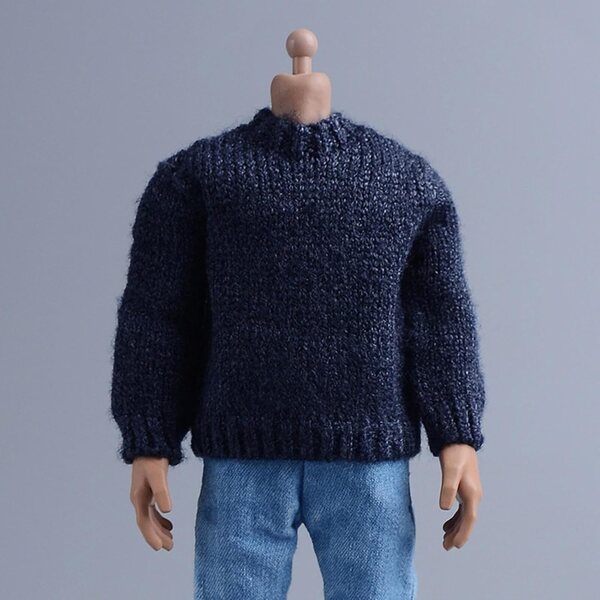 Maglione Blu Scuro per Action Figure 1/12 da 6 Pollici, Vestiti per Bambole Femminili