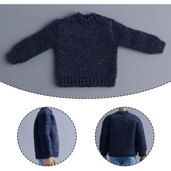 Maglione Blu Scuro per Action Figure 1/12 da 6 Pollici, Vestiti per Bambole Femminili