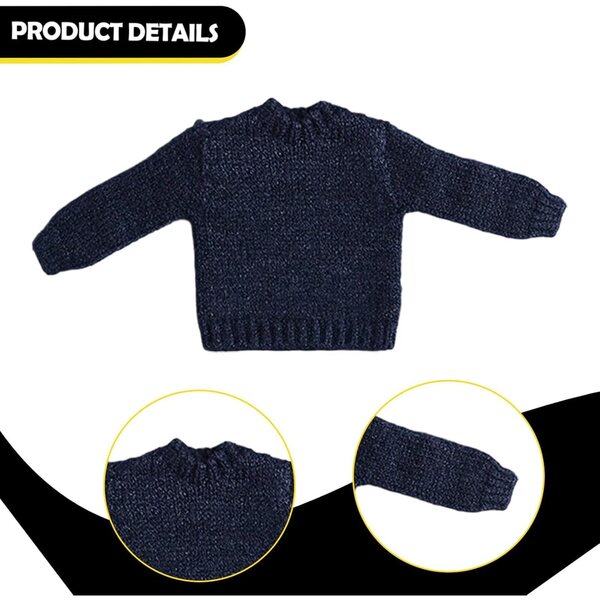 Maglione Blu Scuro per Action Figure 1/12 da 6 Pollici, Vestiti per Bambole Femminili