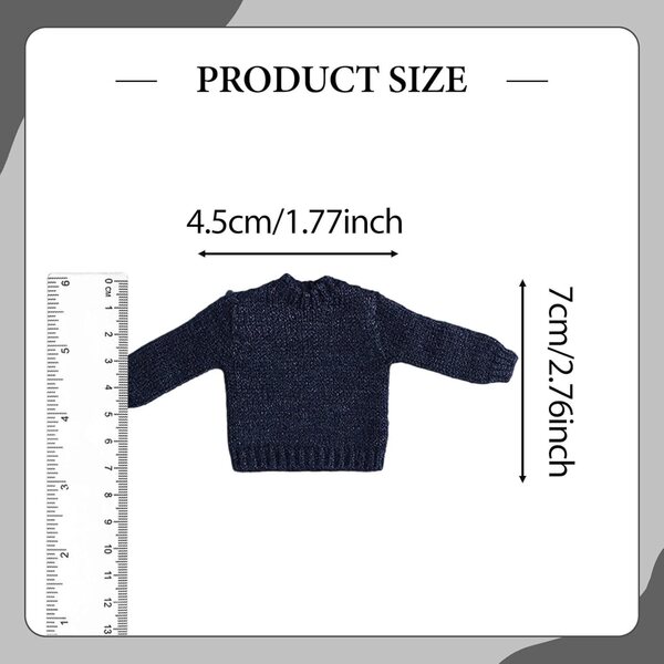 Maglione Blu Scuro per Action Figure 1/12 da 6 Pollici, Vestiti per Bambole Femminili