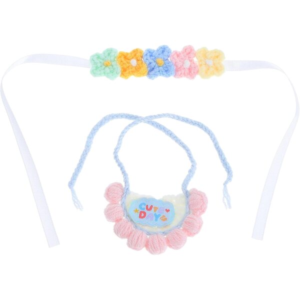 Gatuida Set Bavaglino e Fascia Maglia per Bambole e Peluche Accessori Riutilizzabili