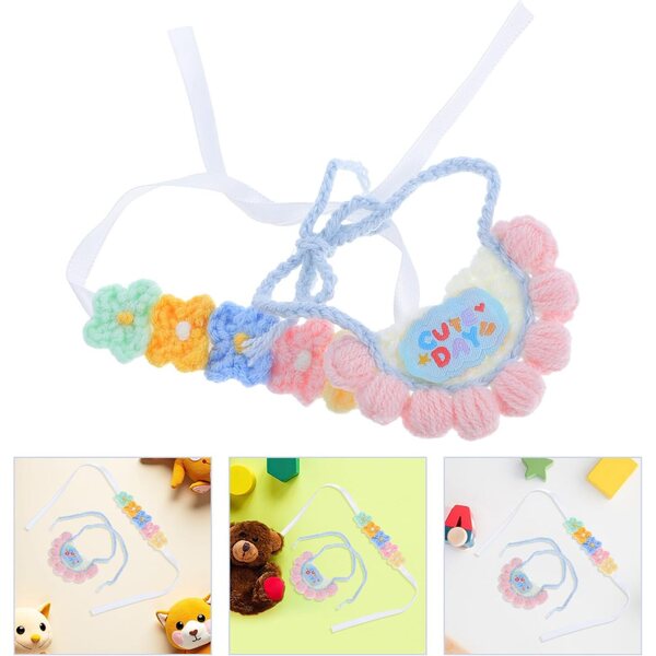 Gatuida Lätzchen- und Strickband-Set für Puppen und wiederverwendbares Plüschzubehör