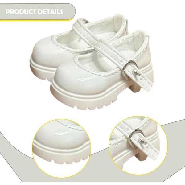 F Fityle 1:4 weibliche Puppenschuhe mit Plateau, elegante Miniaturen aus PVC