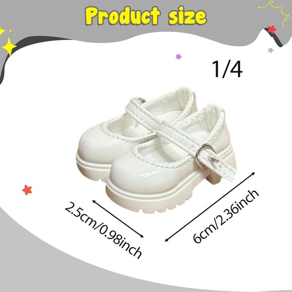 F Fityle 1:4 weibliche Puppenschuhe mit Plateau, elegante Miniaturen aus PVC