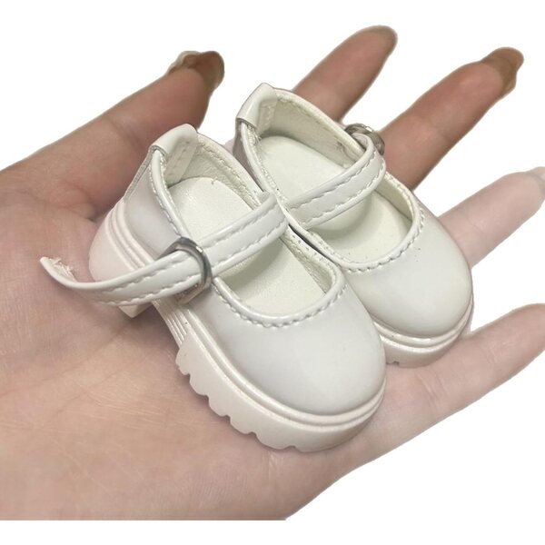 F Fityle 1:4 weibliche Puppenschuhe mit Plateau, elegante Miniaturen aus PVC