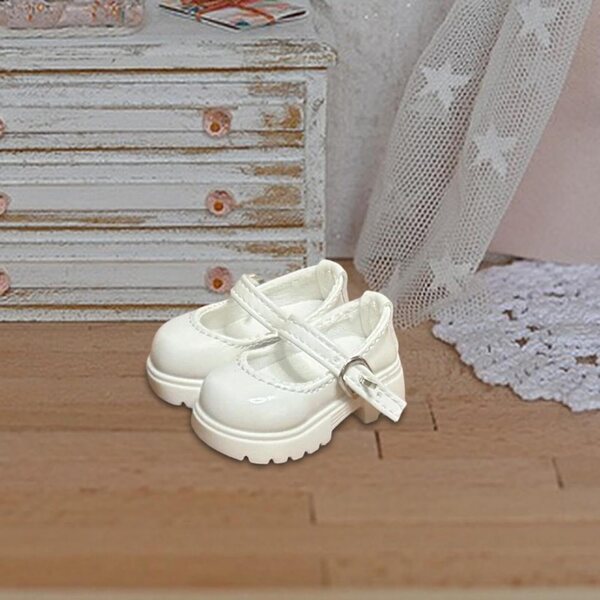 F Fityle 1:4 weibliche Puppenschuhe mit Plateau, elegante Miniaturen aus PVC