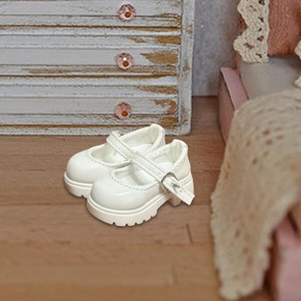 F Fityle 1:4 weibliche Puppenschuhe mit Plateau, elegante Miniaturen aus PVC