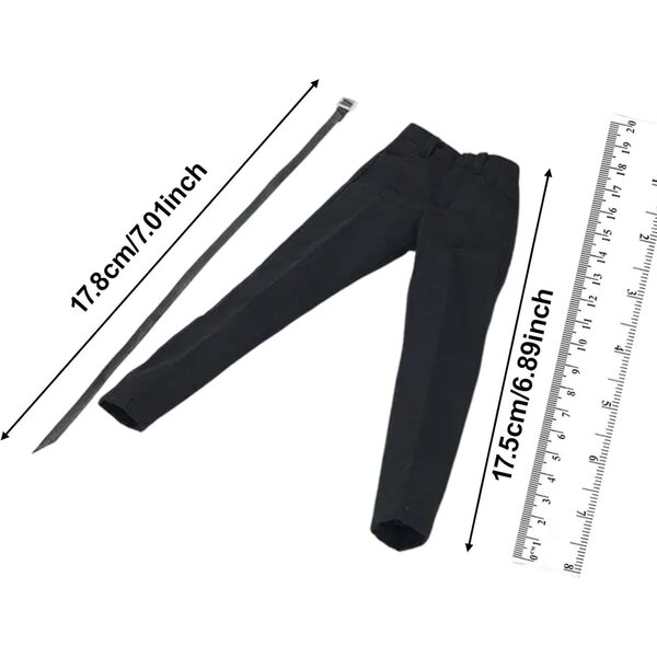 1:6 Hosen und Gürtel für 12-Zoll-Puppen – realistischer, formeller Look
