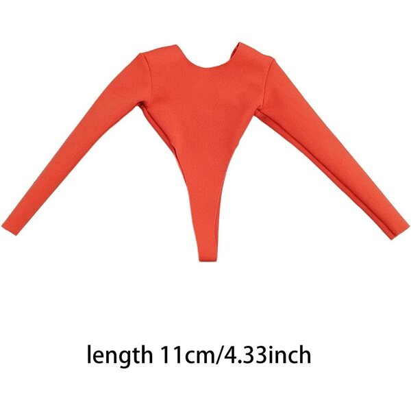 1:6 Badeanzug für BJD Puppen 30 cm - Rot Orange Kleid TTETTZ