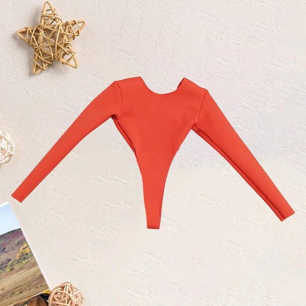 1:6 Badeanzug für BJD Puppen 30 cm - Rot Orange Kleid TTETTZ
