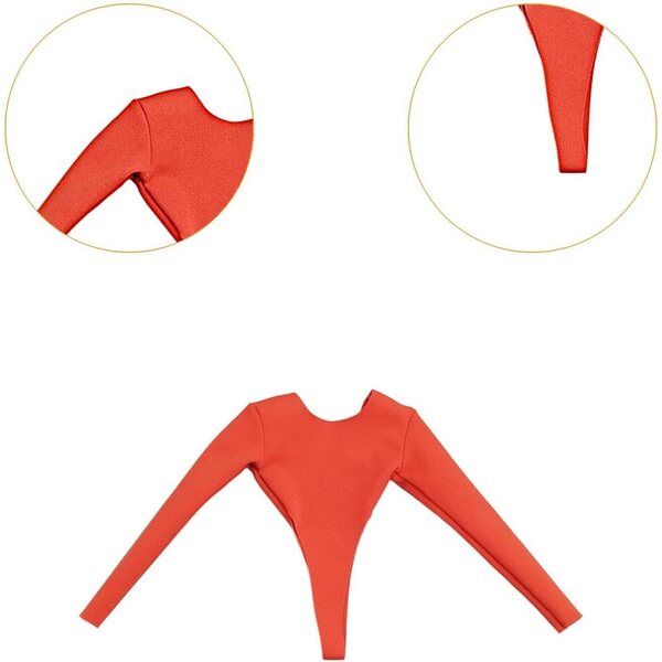 1:6 Badeanzug für BJD Puppen 30 cm - Rot Orange Kleid TTETTZ