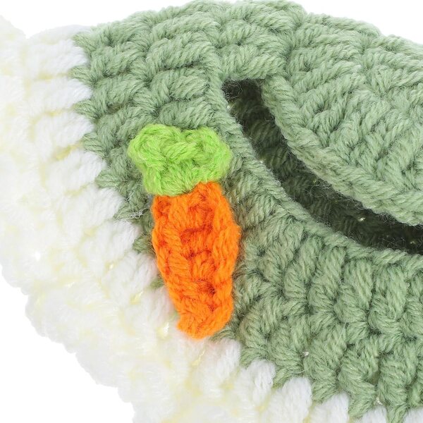 Costume Bambola WOONEKY con Cappello Intrecciato e Bavaglino in Cotone Morbido