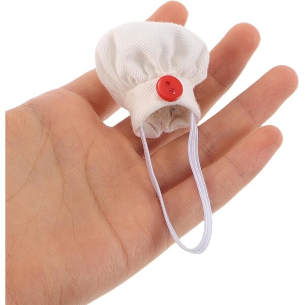 iplusmile 4 Cappelli da Cuoco Miniatura per Bambole e Peluche in Cotone Resistente