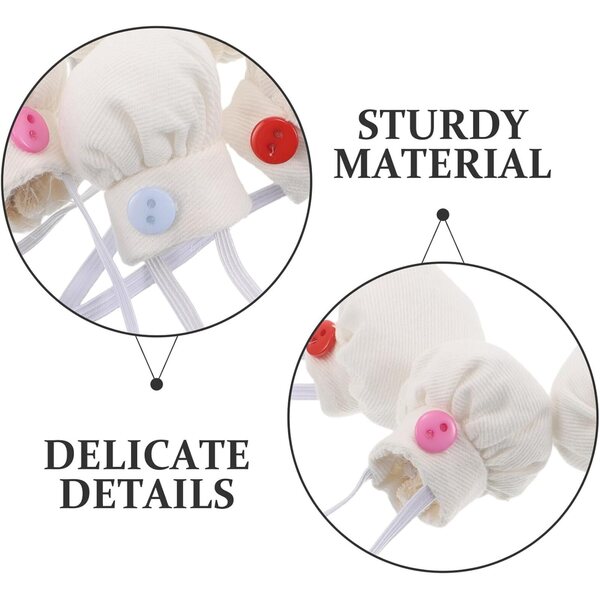 iplusmile 4 Cappelli da Cuoco Miniatura per Bambole e Peluche in Cotone Resistente