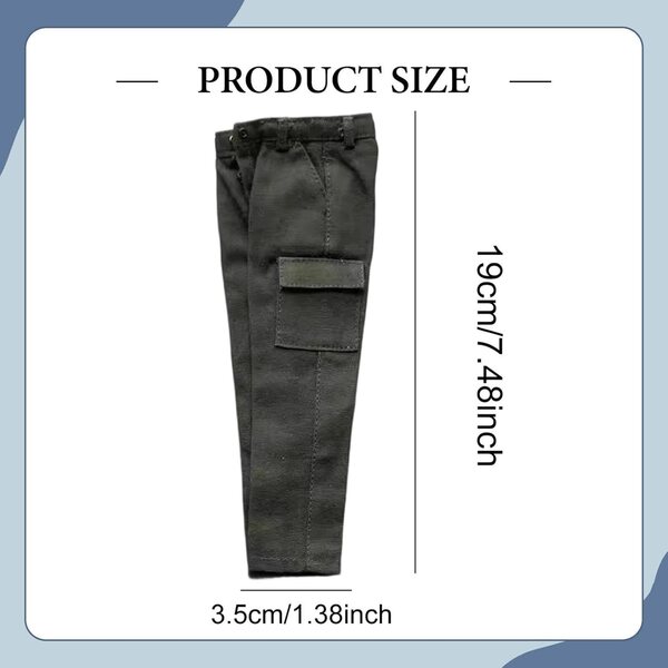 Pantaloni Miniatura 1/6 per Figure Maschili 12'' in Stoffa Realistica Luwecf