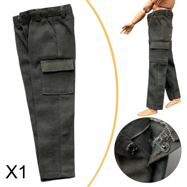Pantaloni Miniatura 1/6 per Figure Maschili 12'' in Stoffa Realistica Luwecf
