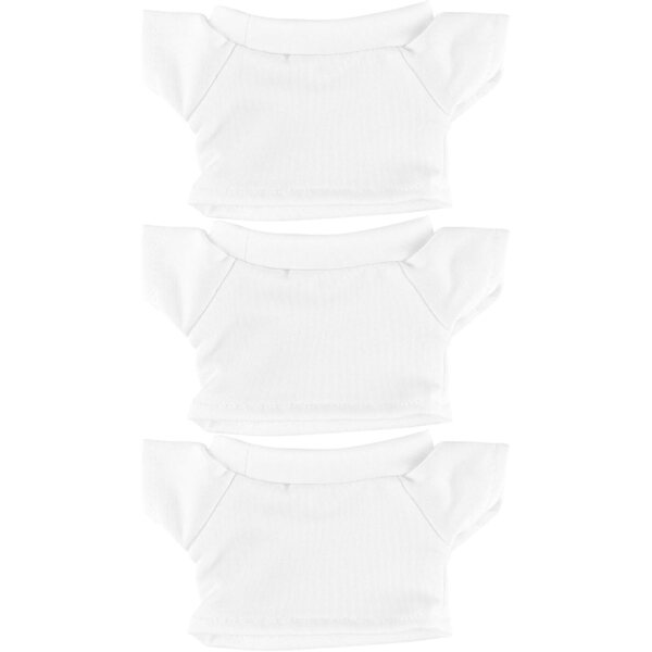 UPKOCH Set 3 Camicie Bianche per Orsetti di Peluche da 15 cm - Vestiti Fai da Te in Cotone