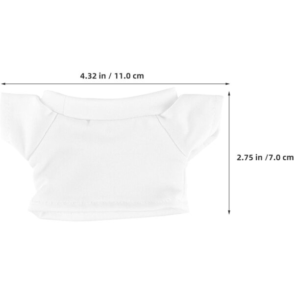 UPKOCH Set 3 Camicie Bianche per Orsetti di Peluche da 15 cm - Vestiti Fai da Te in Cotone