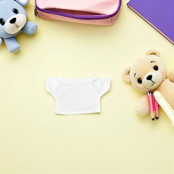 UPKOCH Set 3 Camicie Bianche per Orsetti di Peluche da 15 cm - Vestiti Fai da Te in Cotone