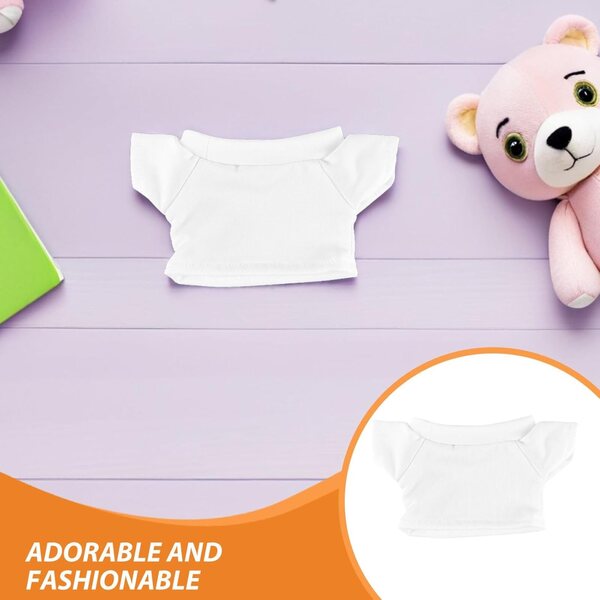 UPKOCH Set 3 Camicie Bianche per Orsetti di Peluche da 15 cm - Vestiti Fai da Te in Cotone