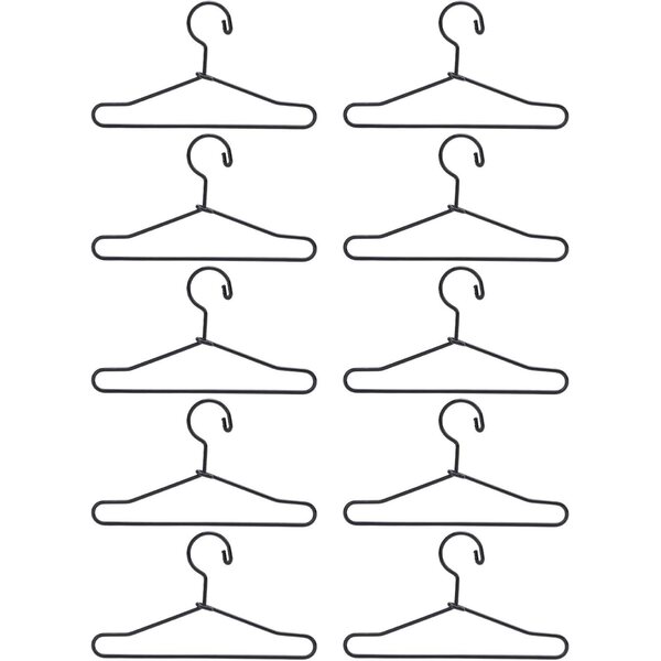 10 Mini-Kleiderbügel aus Edelstahl für Puppen – platzsparende Organisation im Kleiderschrank