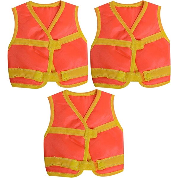 YARNOW Set 3 Gilet Riflettenti per Bambole 1:6 Action Figure Mini Costume Sicurezza