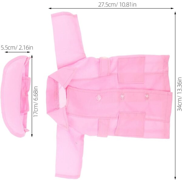 Gatuida Vestito Infermiera per Bambola 45 cm - Set Costume e Strumenti Medici Lavabili