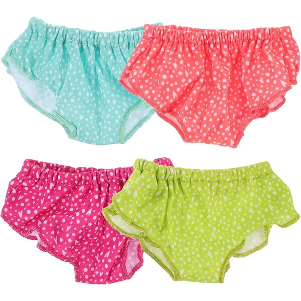 Set 4 Mutandine per Bambole 18 Pollici Morbide e Riutilizzabili Colori Assortiti