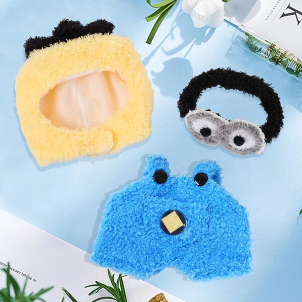 Komplettes Kleidungsset für 17 cm große Carreuty-Puppen mit Stirnband, Overall und Brille