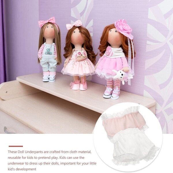 Mutandine per Bambola in Stoffa 2 Pezzi Morbide e Facili da Indossare - Accessori Bambole