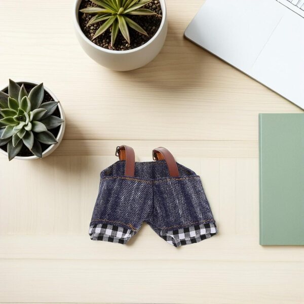 Denim-Puppenkleidungsset mit Cowboyhut – DIY-Zubehör für Plüschtiere und Figuren