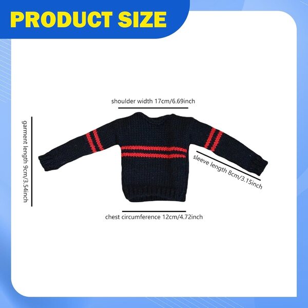 Pullover für männliche Actionfiguren im Maßstab 1:6 – Lässiges Outfit aus weichem Garn