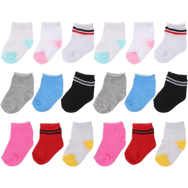 9 Paar Baumwollsocken für Puppen, farbenfrohes Zubehör für das Rollenspiel von Mädchen