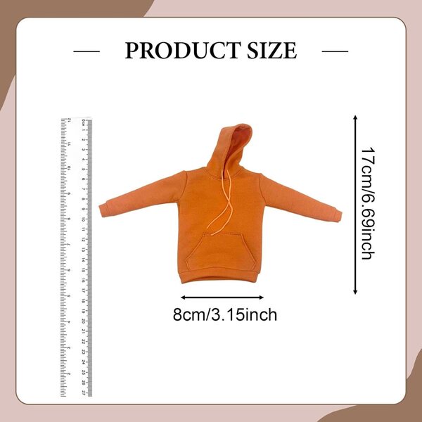 1/6 Kapuzenpullover für 12-Zoll-Puppen, realistischer und langlebiger Folpus