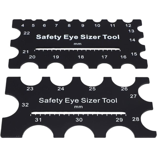 Acrylwerkzeuge zum Messen von Puppen-Sicherheitsaugen von 4 bis 32 mm – Set mit 2 Stück