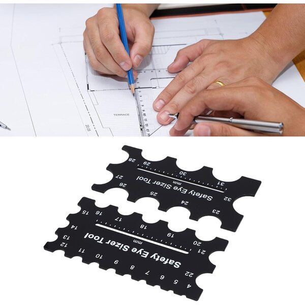 Acrylwerkzeuge zum Messen von Puppen-Sicherheitsaugen von 4 bis 32 mm – Set mit 2 Stück