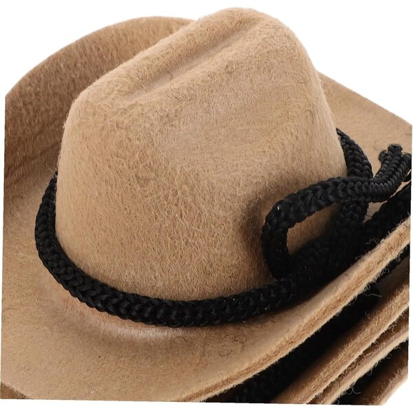 BESPORTBLE 4 Mini Cappelli Cowboy Beige per Bambole Accessori Artigianali
