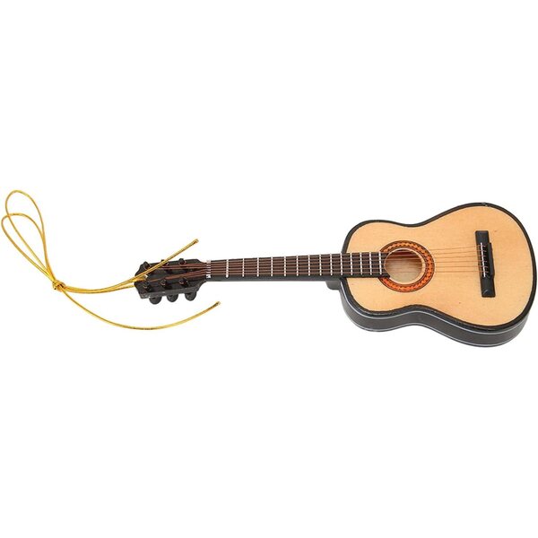 Haofy Miniatur-Gitarrenmodell aus Holz mit Saite, vielseitige und künstlerische Dekoration