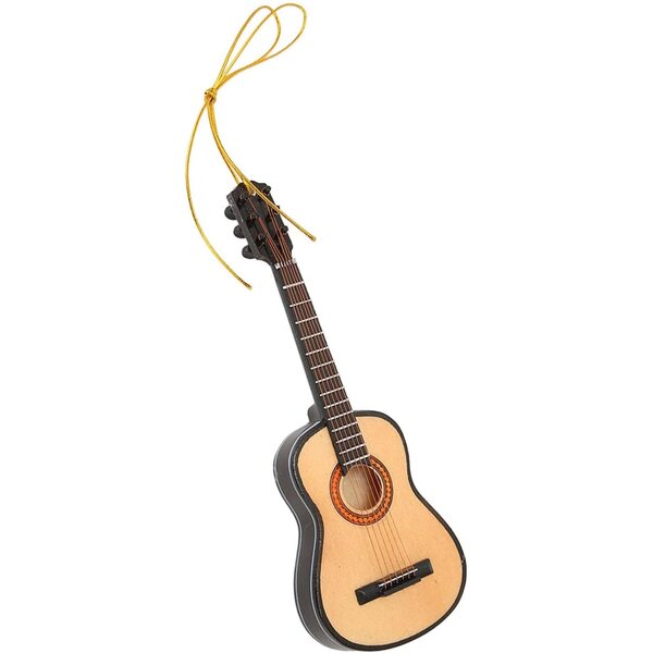 Haofy Miniatur-Gitarrenmodell aus Holz mit Saite, vielseitige und künstlerische Dekoration