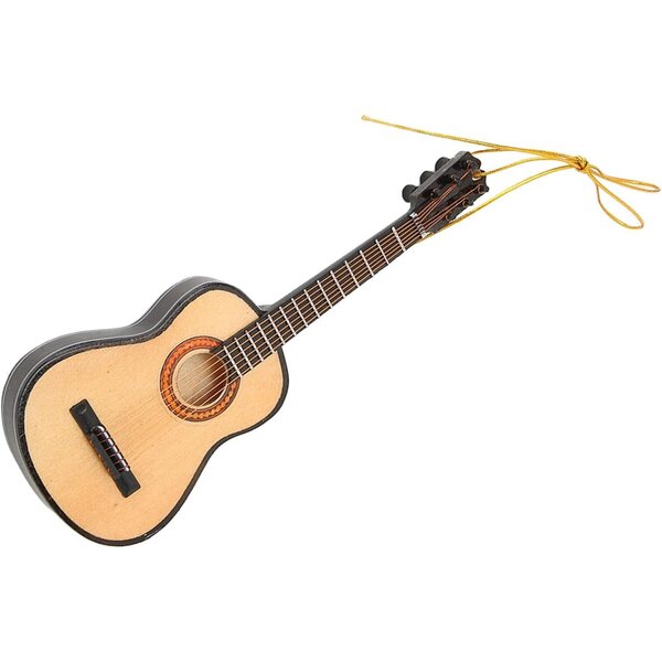 Haofy Miniatur-Gitarrenmodell aus Holz mit Saite, vielseitige und künstlerische Dekoration