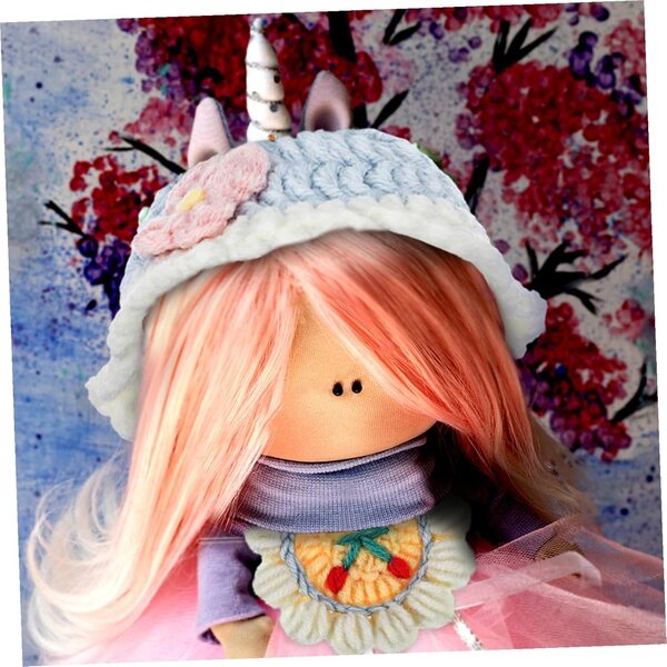 GARVALON Set Bavaglino e Cappello in Cotone per Bambole 17 cm - Accessori Eleganti e Facili da Pulire