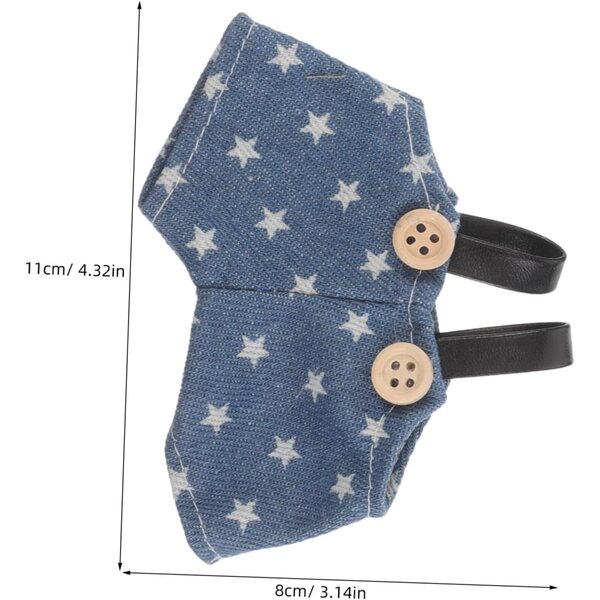 3 pezzi Completo Salopette in Denim per Bambole e Peluche - Accessori Fai da Te