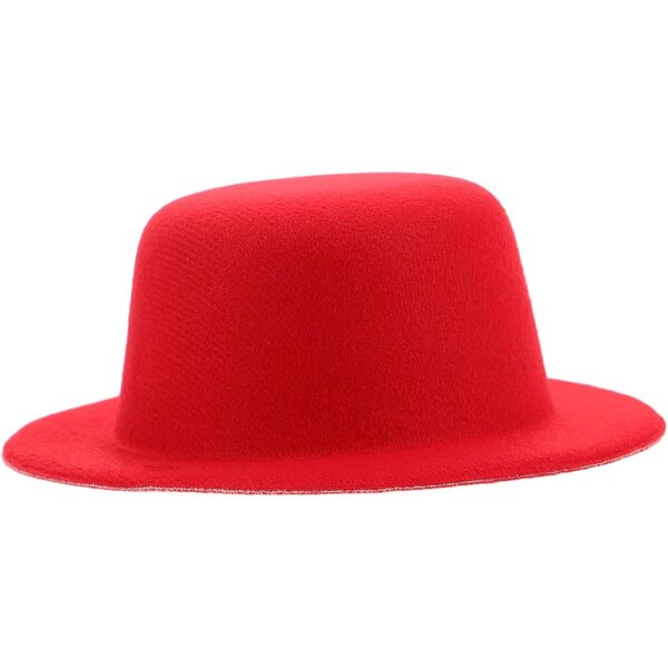 ERINGOGO Cappello di Peluche Rosso Lolita per Bambole, Mini Fascinator Fatto a Mano
