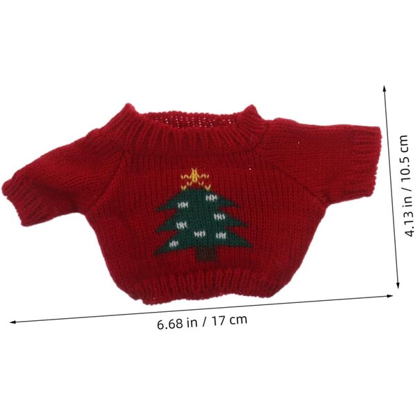 ORFOFE 5 Maglioni Natalizi per Bambole e Orsi di Peluche con Motivi Festivi