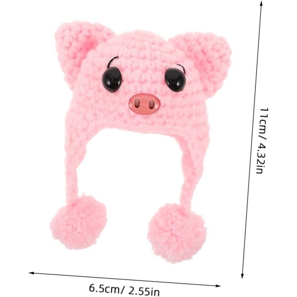 Mini Cappellini in Maglia per Bambole BJD a Forma di Animale, Accessori Fatti a Mano