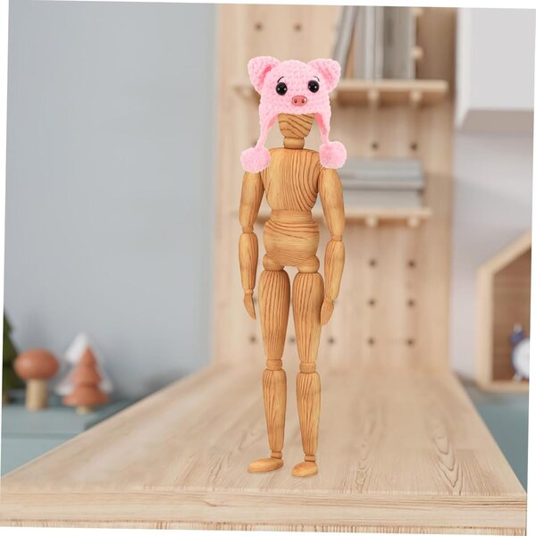 Mini Cappellini in Maglia per Bambole BJD a Forma di Animale, Accessori Fatti a Mano