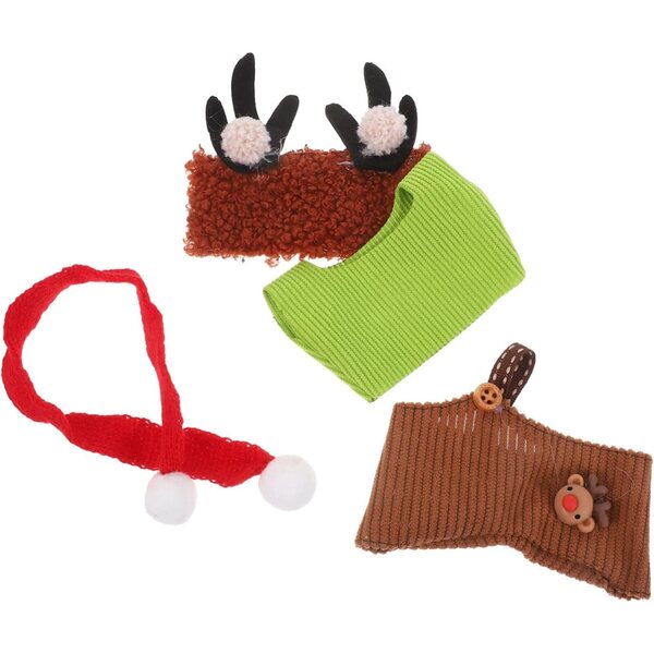 Vestito natalizio per bambole in peluche set top e pantaloni morbidi e realizzati con cura